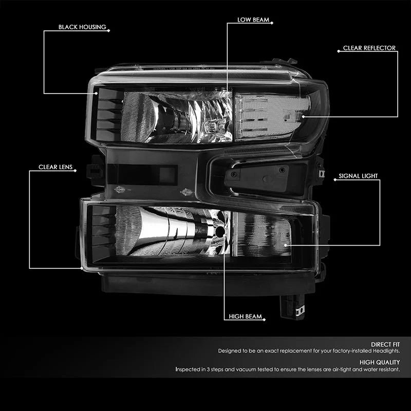 Factory Style Headlights 19-22 Chevy Silverado 1500