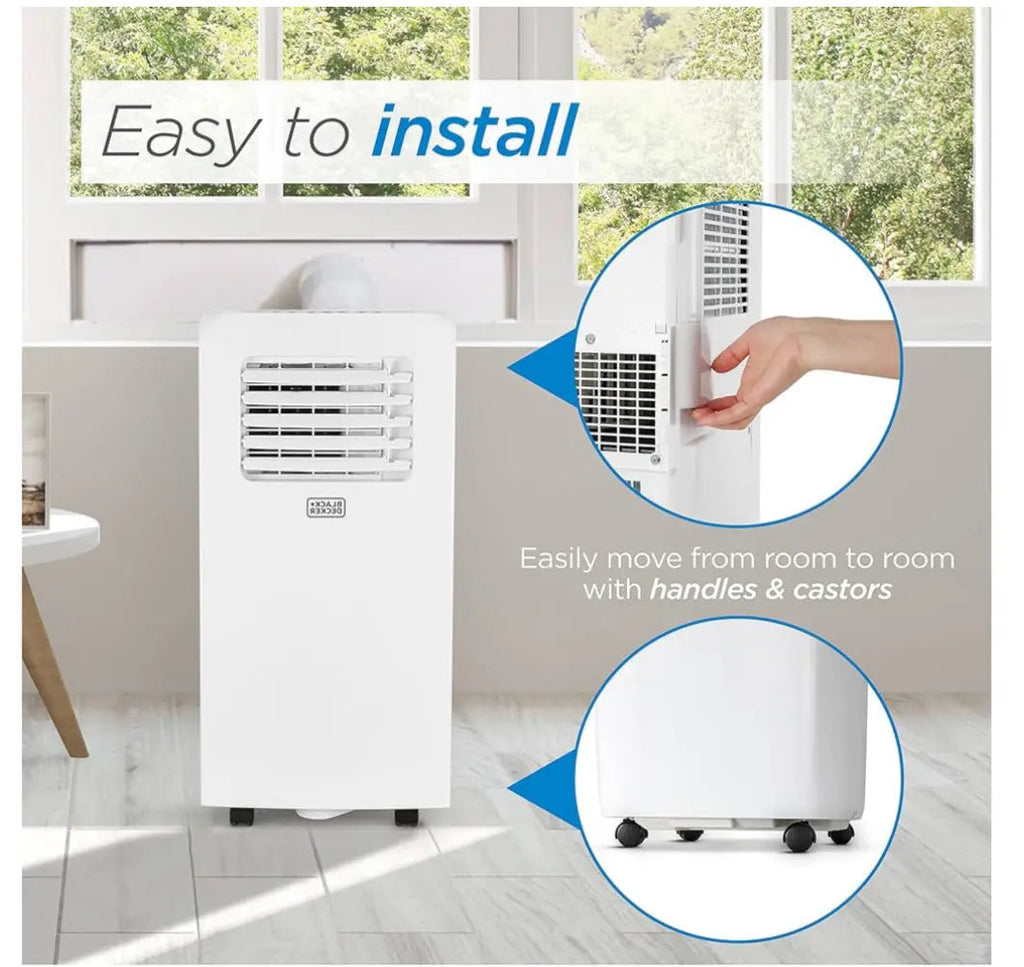 2026 10,000 BTU Portable Air Conditioner with Remote Control, White