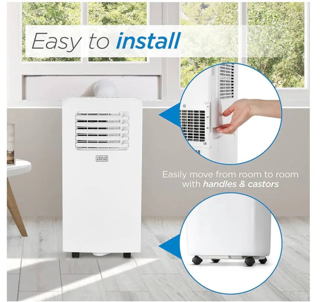 2026 10,000 BTU Portable Air Conditioner with Remote Control, White