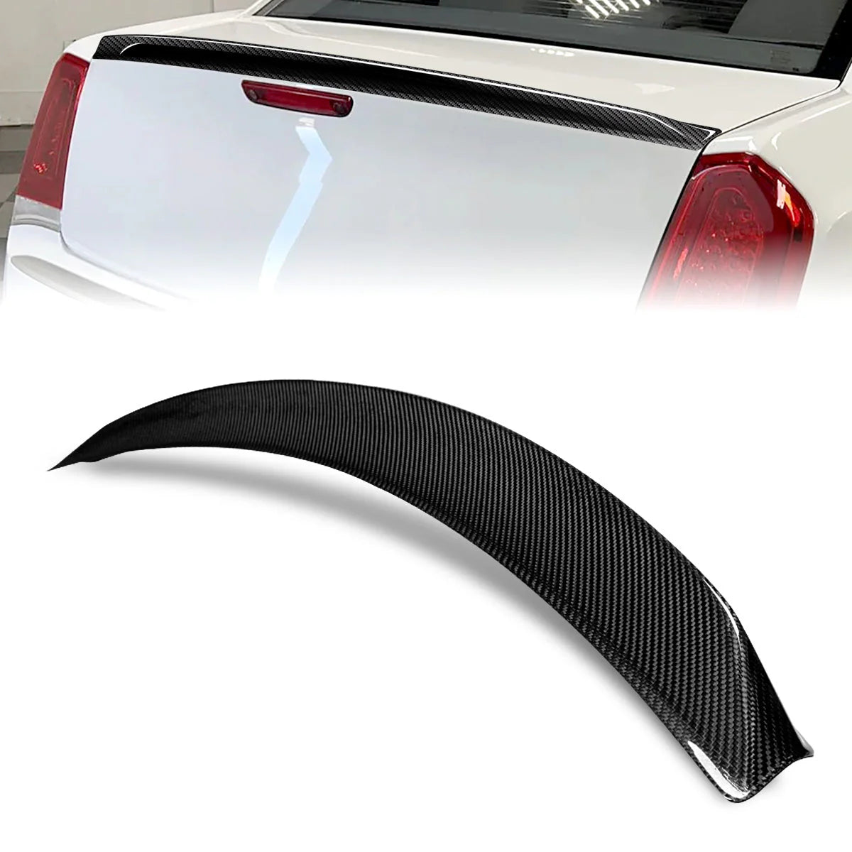 OE-Style Carbon Fiber Rear Trunk Lid Spoiler 11-22 Chrysler 300