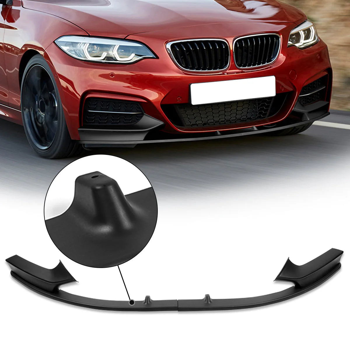 M-Sport Style Front Lip Spoiler 14-21 BMW 2-Series F22 F23