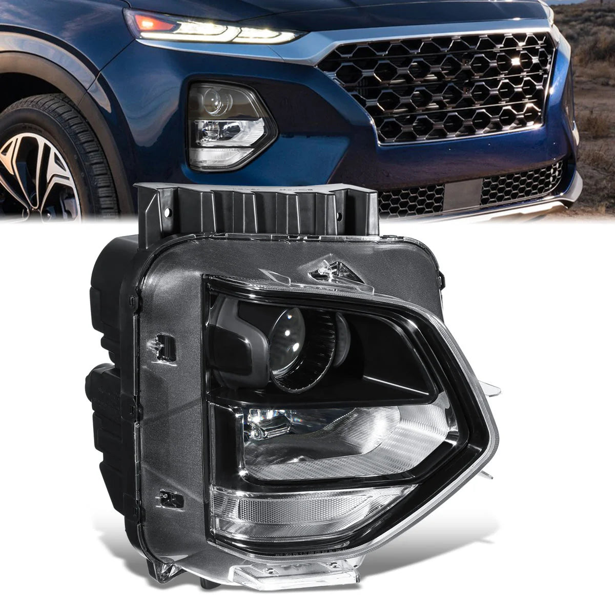 Factory Style Projector Headlight (Right) 19-20 Hyundai Santa Fe