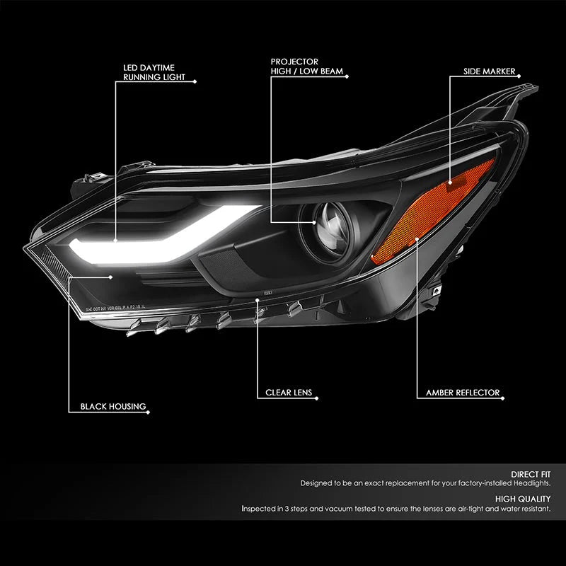LED DRL Projector Headlights 18-21 Chevy Equinox