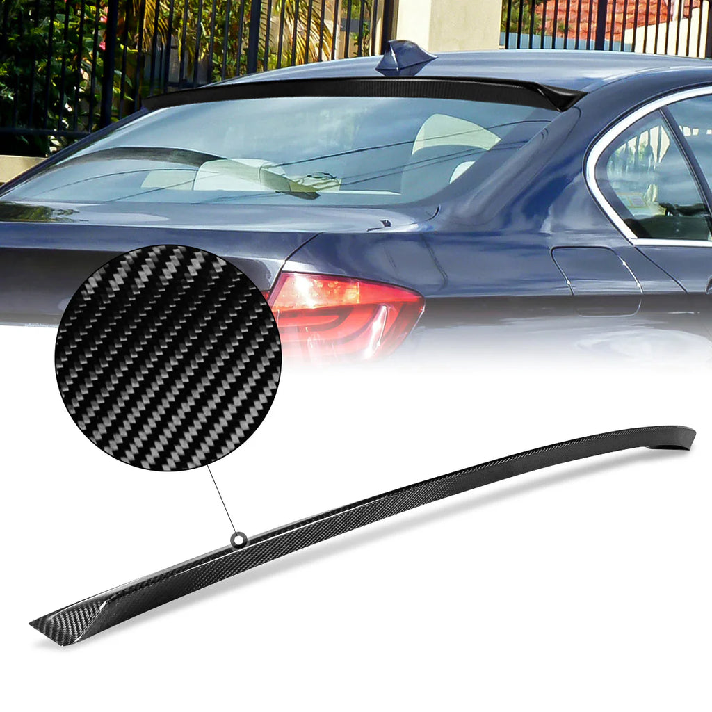 10-16 BMW M5 550i 535i 528i F10 Sedan Rear Window Windshield Roof Spoiler - Carbon Fiber
