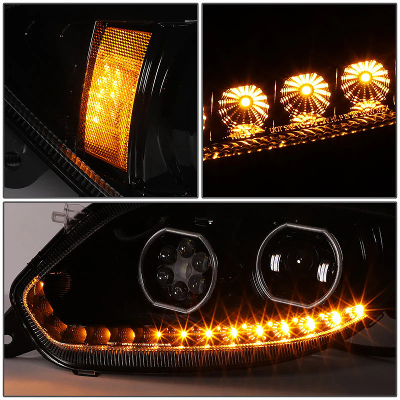 LED DRL Halo Sequential Projector Headlights 17-21 International Harvester LT LT625