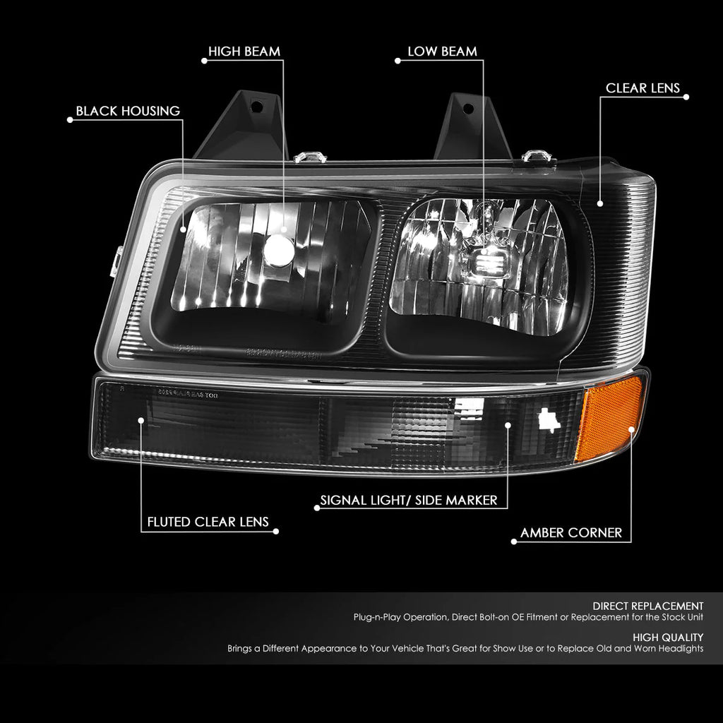 Factory Style Headlights 03-23 Chevrolet Express / GMC Savana 1500-4500