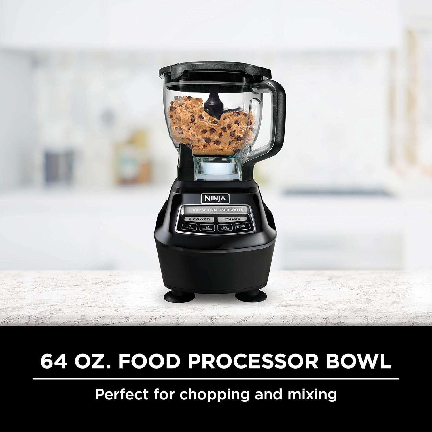 2026 BL770 Mega Kitchen System, 1500W Blender & Processor, 72oz Pitcher, 64oz Bowl, 16oz To-Go Cups, Black