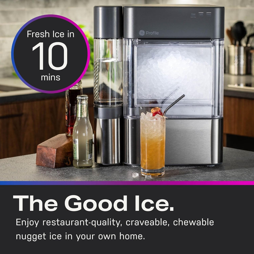 2026 GE Profile Opal 2.0 with 0.75 Gallon Tank, Chewable Crunchable Countertop Nugget Ice Maker, Scoop included, 38 lbs in 24 hours, Pellet Ice Machine with WiFi & Smart Connected, Stainless Steel