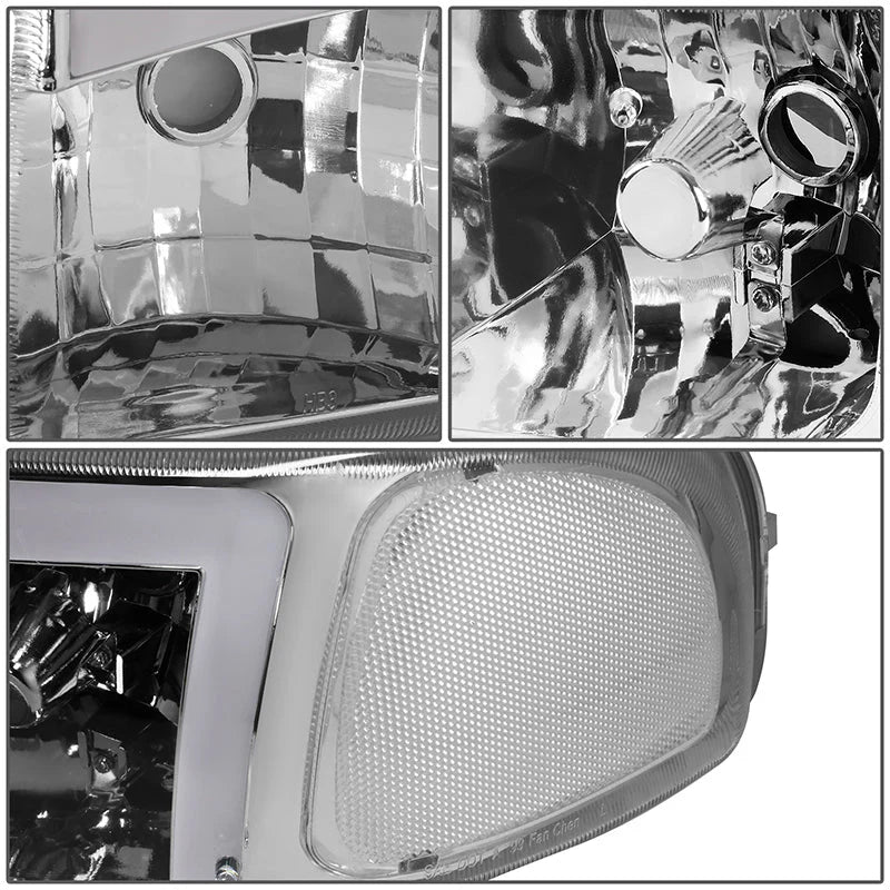 LED DRL Switchback Headlights 01-06 GMC Sierra 1500 Yukon Denali