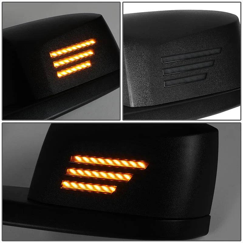 Performance Series Side Hood Mirrors (Black) 04-17 Volvo VN Series