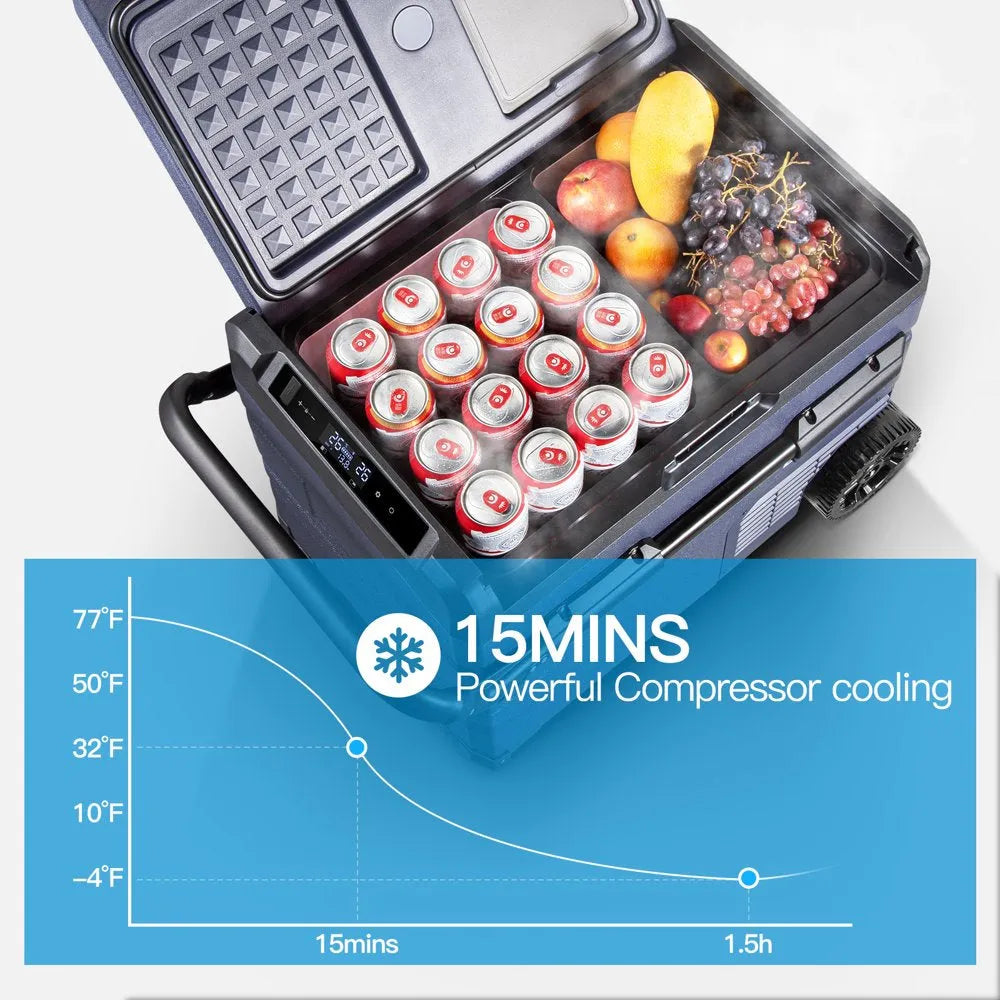 2026 12 Volt 37 Qt. Portable Car Refrigerator, Car Freezer for Outdoor, Camping, Travel, RV,APP Control