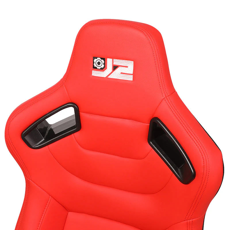 38 in. H X 21 in. W X 23 in. D Pair Reclinable Synthetic Leather Bucket Racing Universal