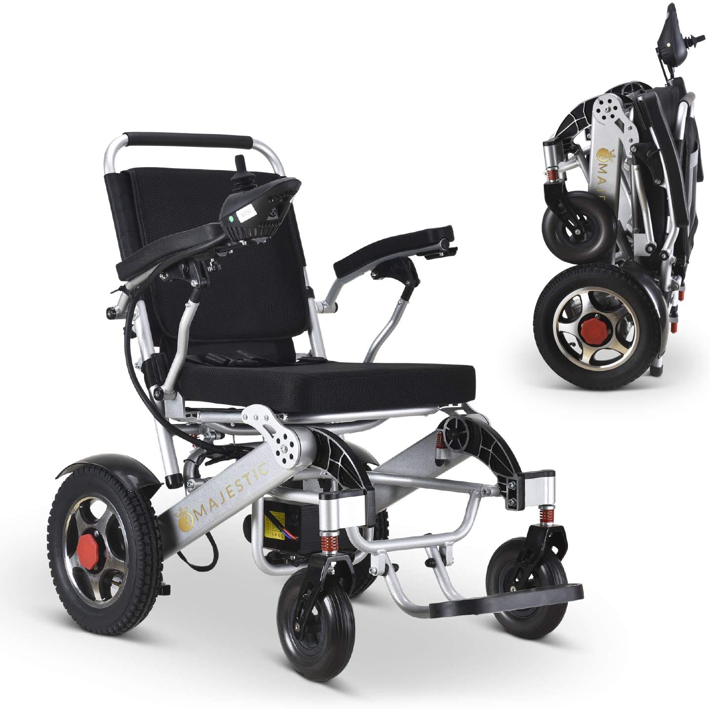 2026 2020 New Folding Ultra Lightweight Electric Power Wheelchair, Silla de Ruedas Electrica, FDA Approved and Air Travel Allowed, Heavy Duty, Mobility Motorized, Portable Power (17.5′′ Seat Width)