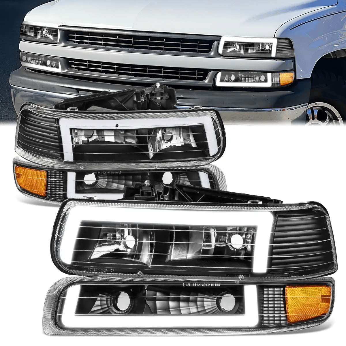LED DRL Headlights 99-06 Chevy Silverado / Suburban 1500-3500