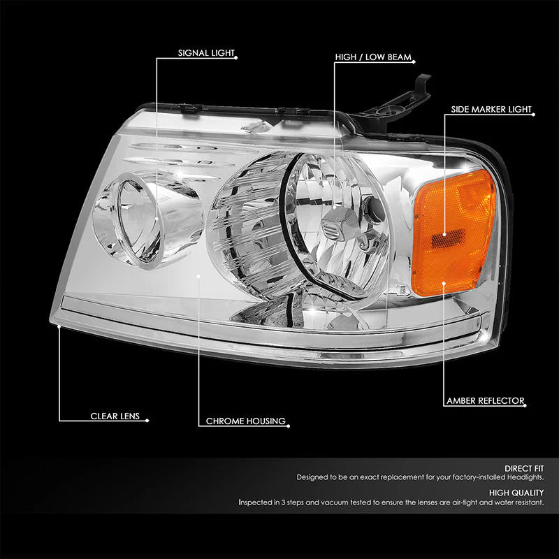 Factory Style Headlights 04-08 Ford F-150, 06-08 Lincoln Mark LT