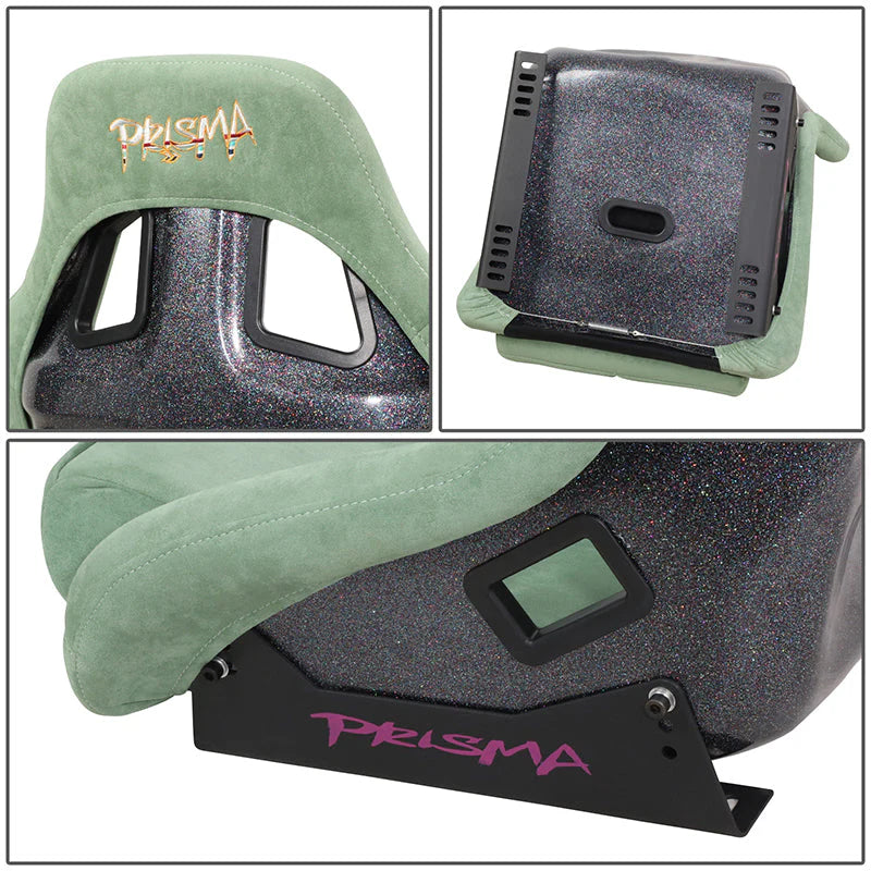 Vegan Micro Fiber Fixed Back Racing Bucket Seat Universal