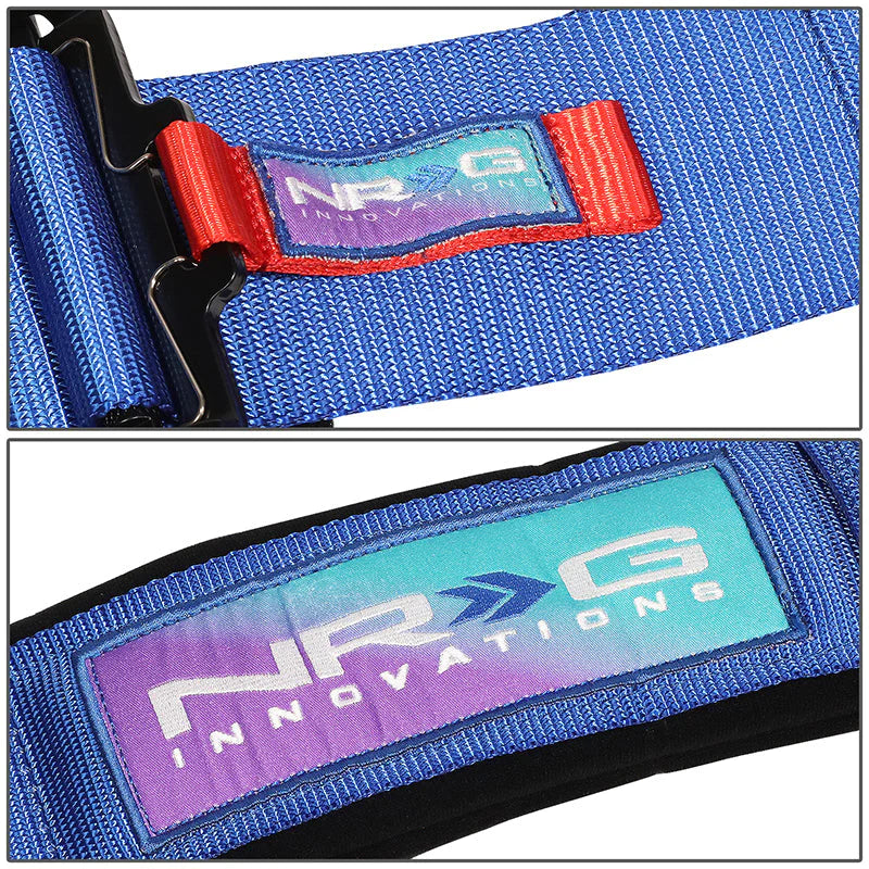 5 Point Cam Lock Racing Seat Belt Harness Blue - SBH-B6PCBL