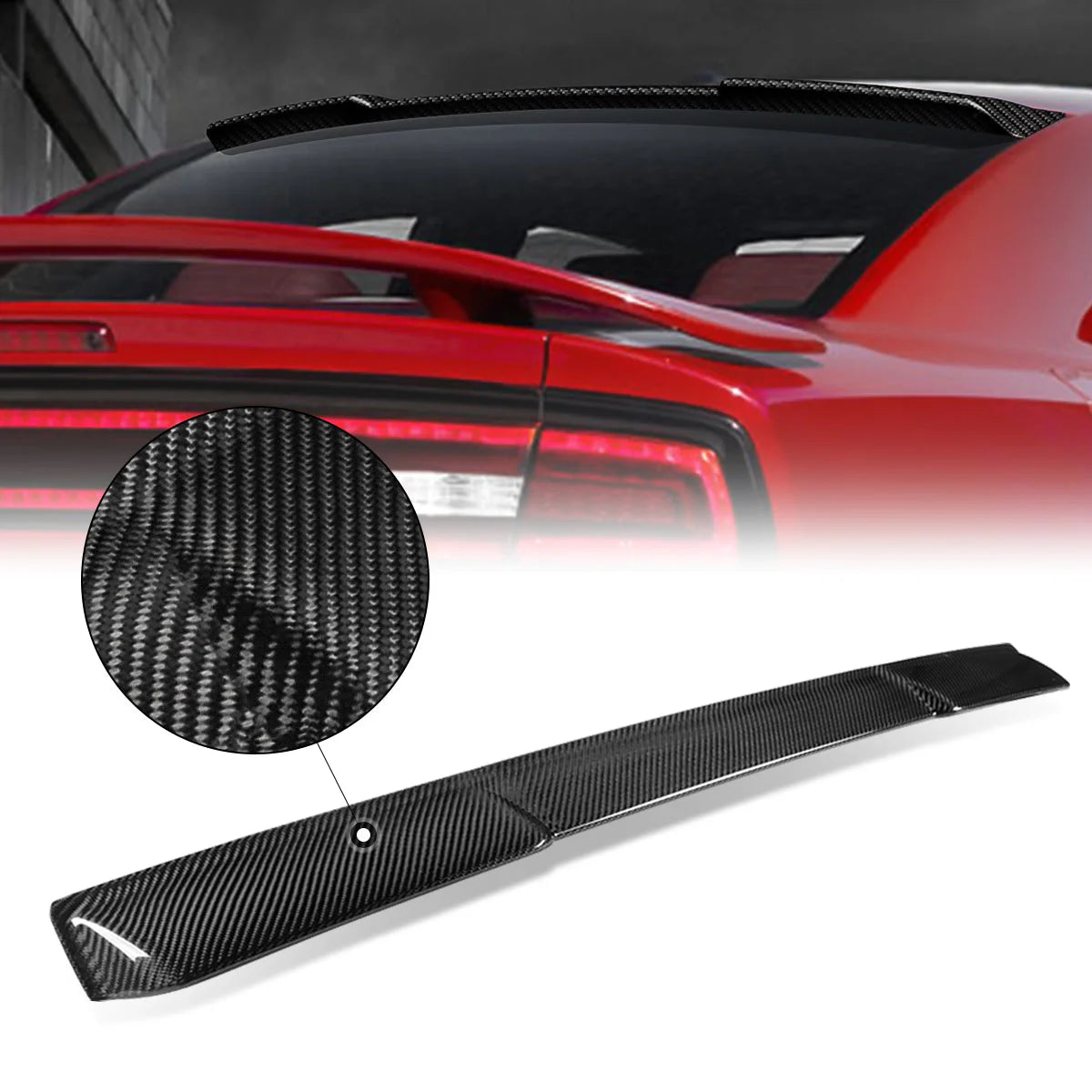 11-14 Dodge Charger Rear Window Roof Spoiler - Carbon Fiber