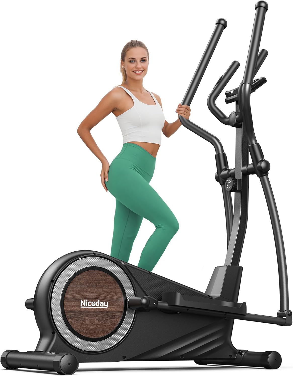 2026 Elliptical Exercise Machine, Elliptical Machine for Home, Magnetic Elliptical Trainer with 15.5IN-19IN Stride, 16 Resistance Levels, 400LBS Loading Capacity, Support Kinomap APP