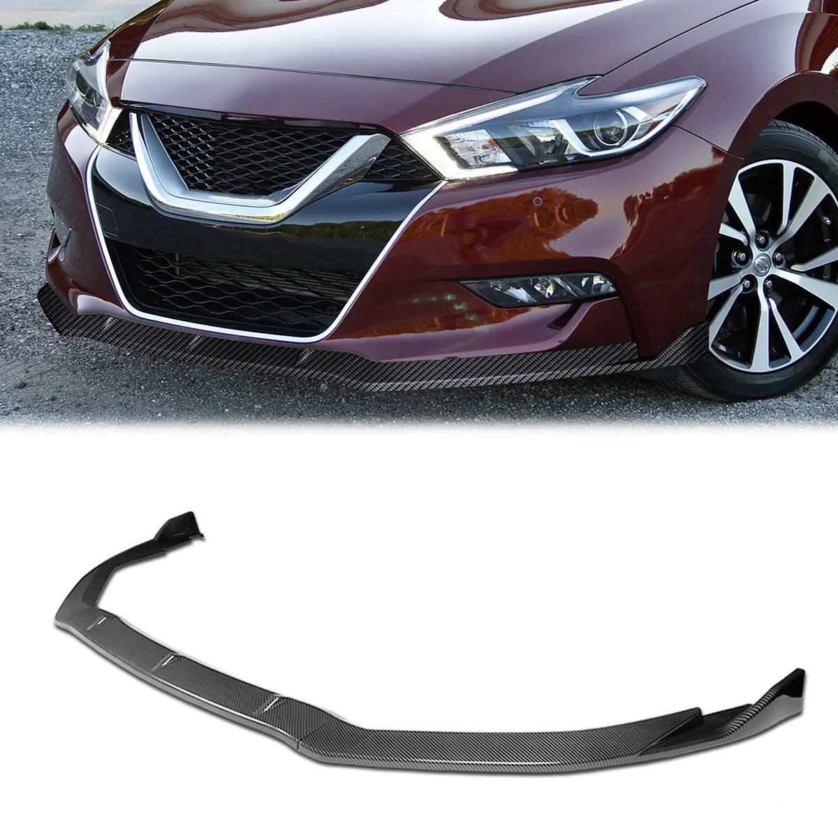 GT-Style Front Bumper Lip 16-18 Nissan Maxima