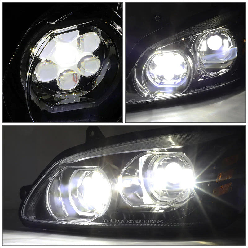 LED DRL Halo Projector Headlights 08-19 Kenworth T170 T270 T370 T660
