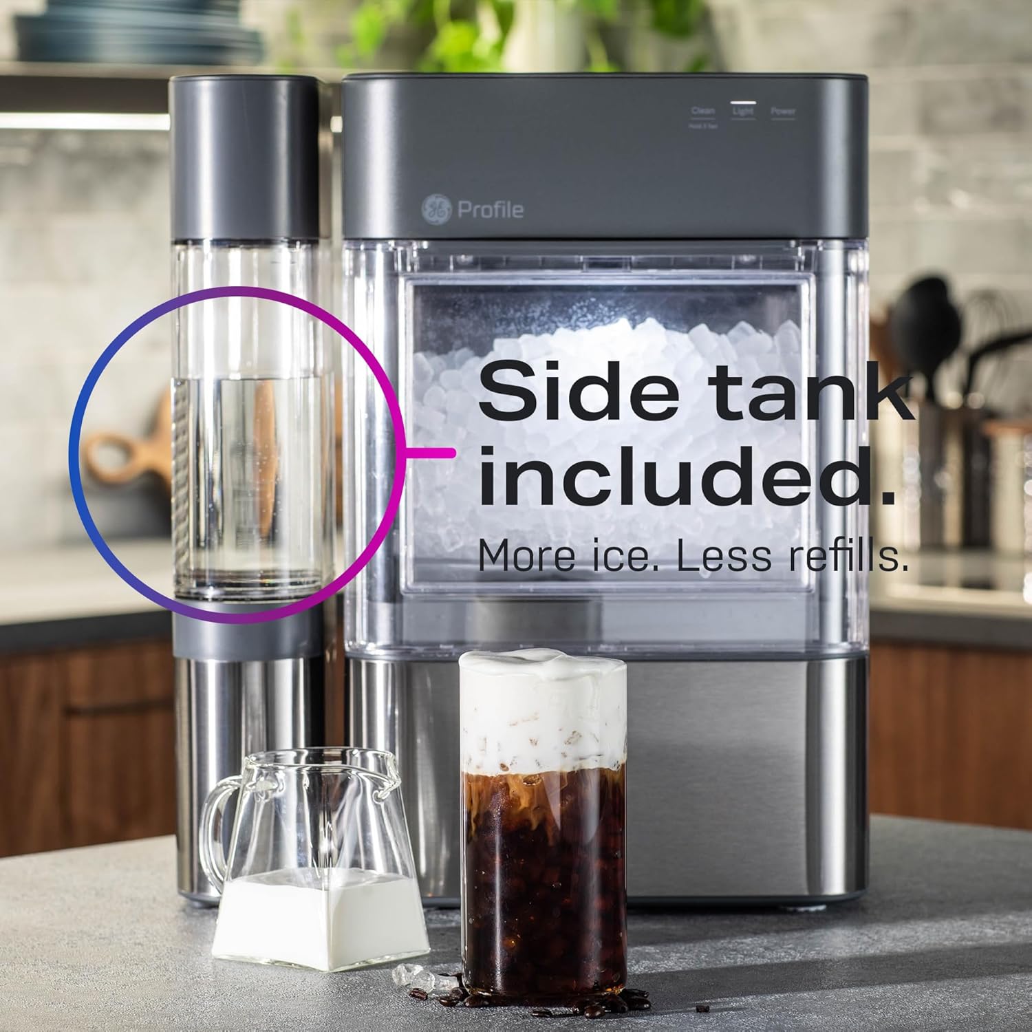 2026 GE Profile Opal 2.0 with 0.75 Gallon Tank, Chewable Crunchable Countertop Nugget Ice Maker, Scoop included, 38 lbs in 24 hours, Pellet Ice Machine with WiFi & Smart Connected, Stainless Steel