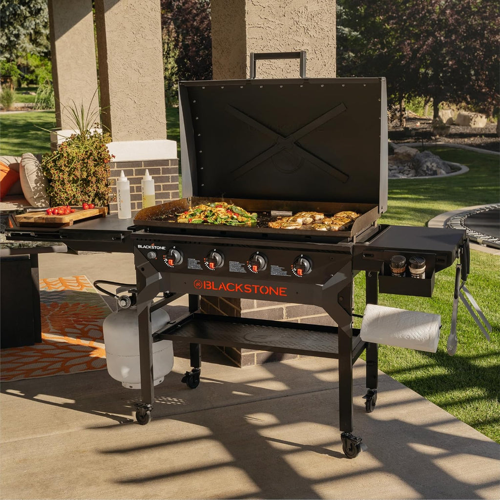2026 Blackstone 2310 Iron-Forged 36" Omnivore Griddle – Premium Powder-Coated Steel with Reinforced Hood, Black Finish