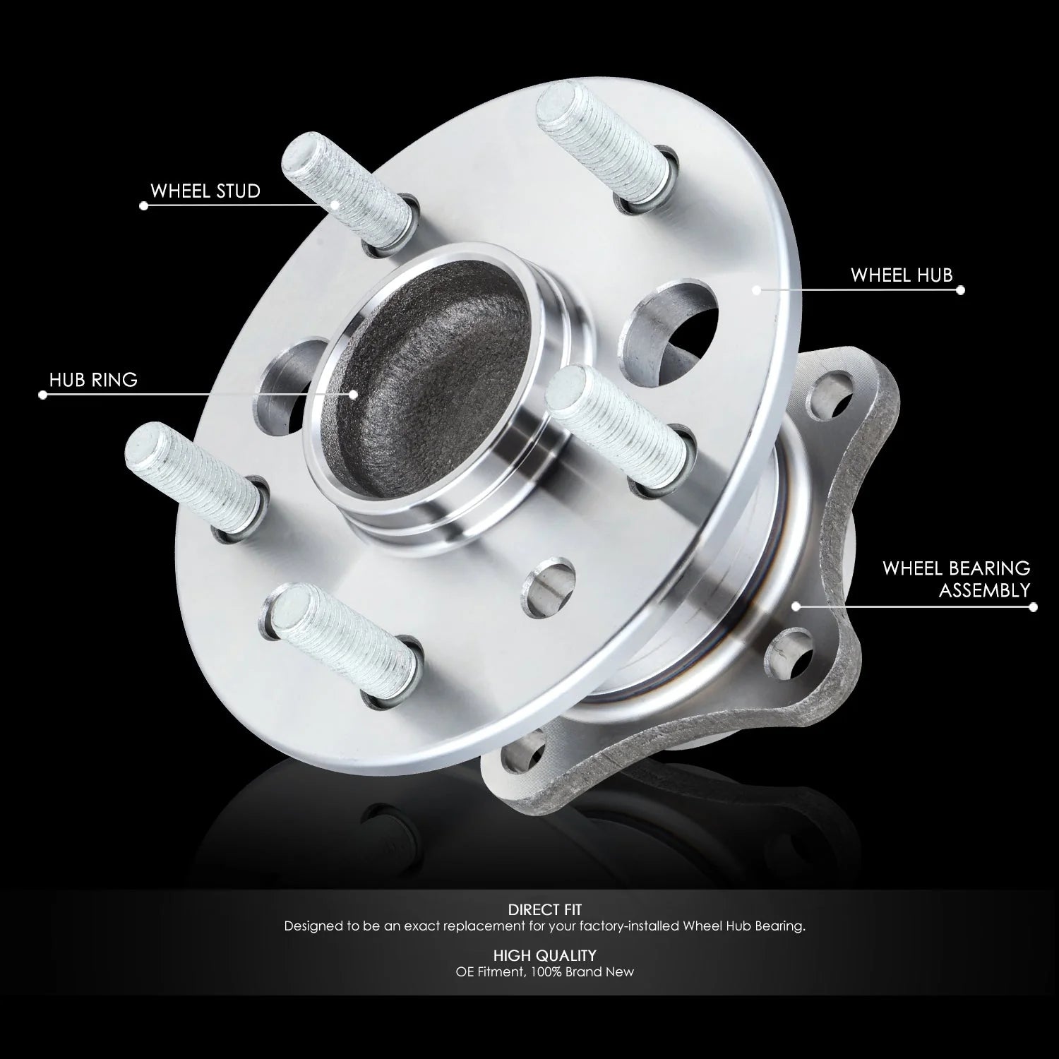 Rear Left Side Wheel Bearing & Hub Assembly 02-11 Toyota Camry Avalon Lexus ES300 ES330 ES350