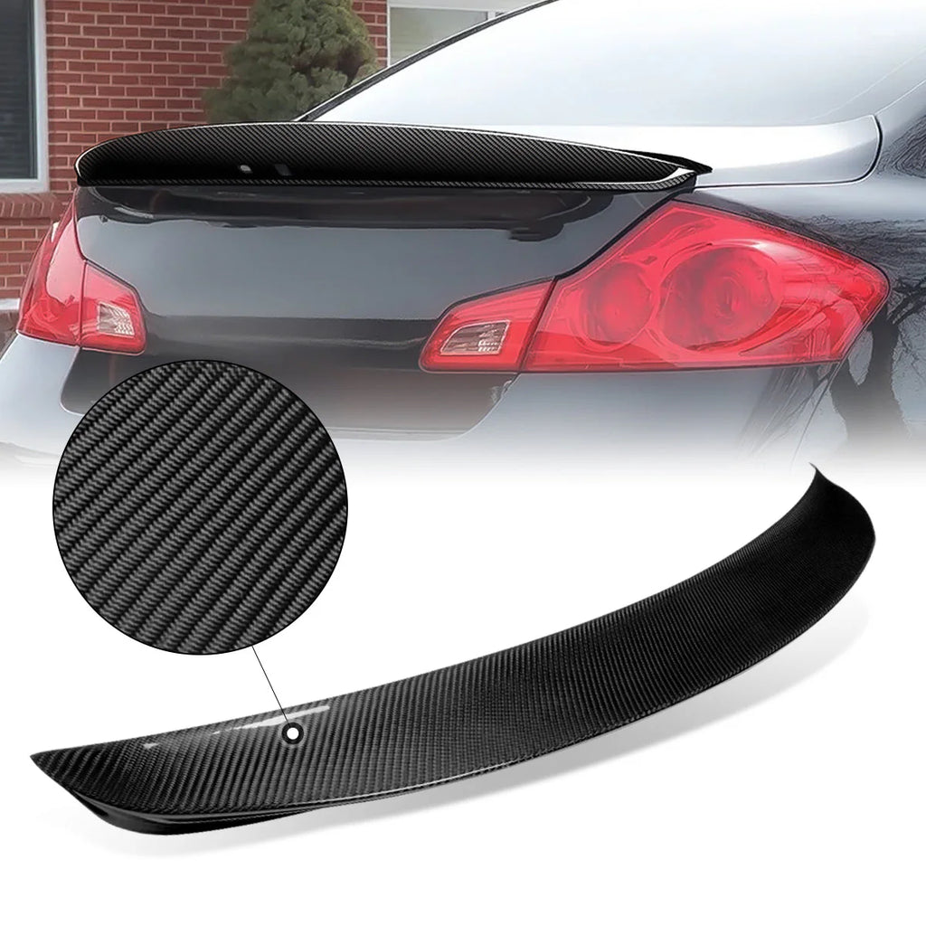 Sport-Style Carbon Fiber Rear Trunk Lid Spoiler 07-15 Infiniti G25 G35 G37 Q40 Sedan