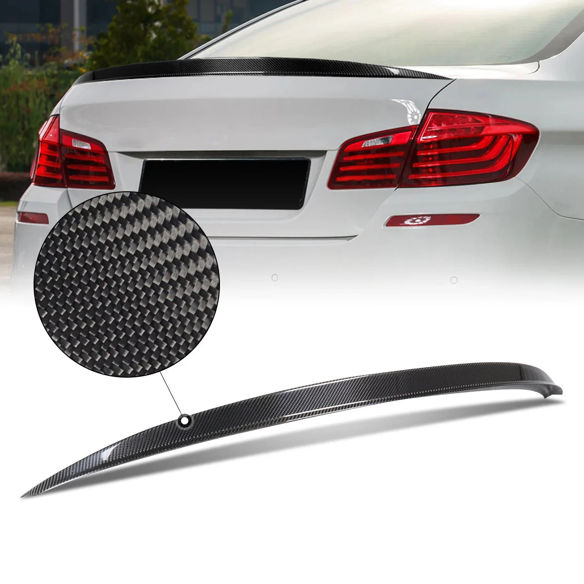 M5 Duck Bill Carbon Fiber Rear Trunk Lid Spoiler 10-16 BMW 5 series F10 sedan