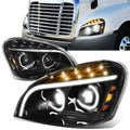 LED DRL Sequential Projector Headlights 08-17 Freightliner Cascadia