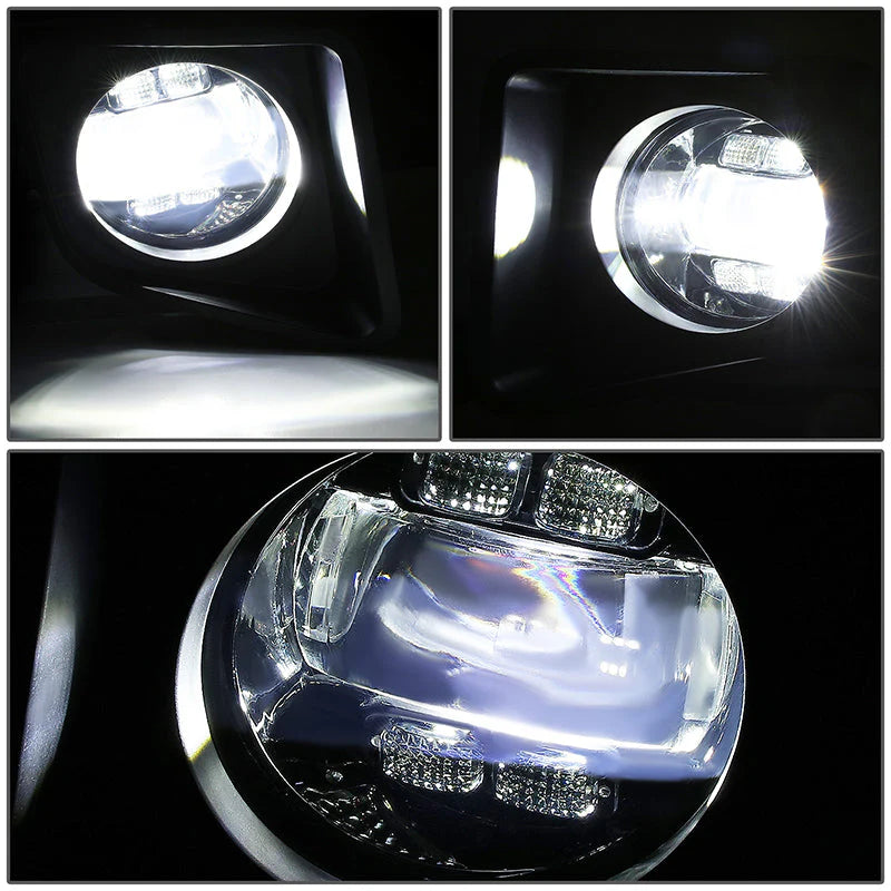 LED Projector Fog Lights w/ Switch Wiring Harnesses 14-21 Toyota Tundra