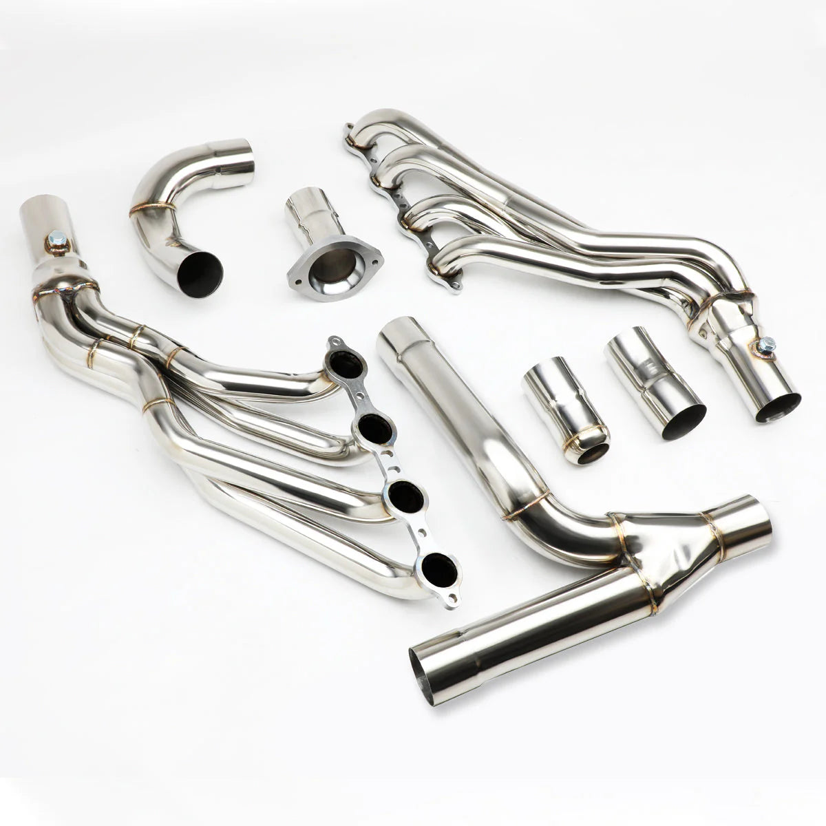 07-13 Chevy Silverado GMC Sierra 4.8L 5.3L 6.0L 6.2L Exhaust Header w/Y-Pipe - Stainless Steel