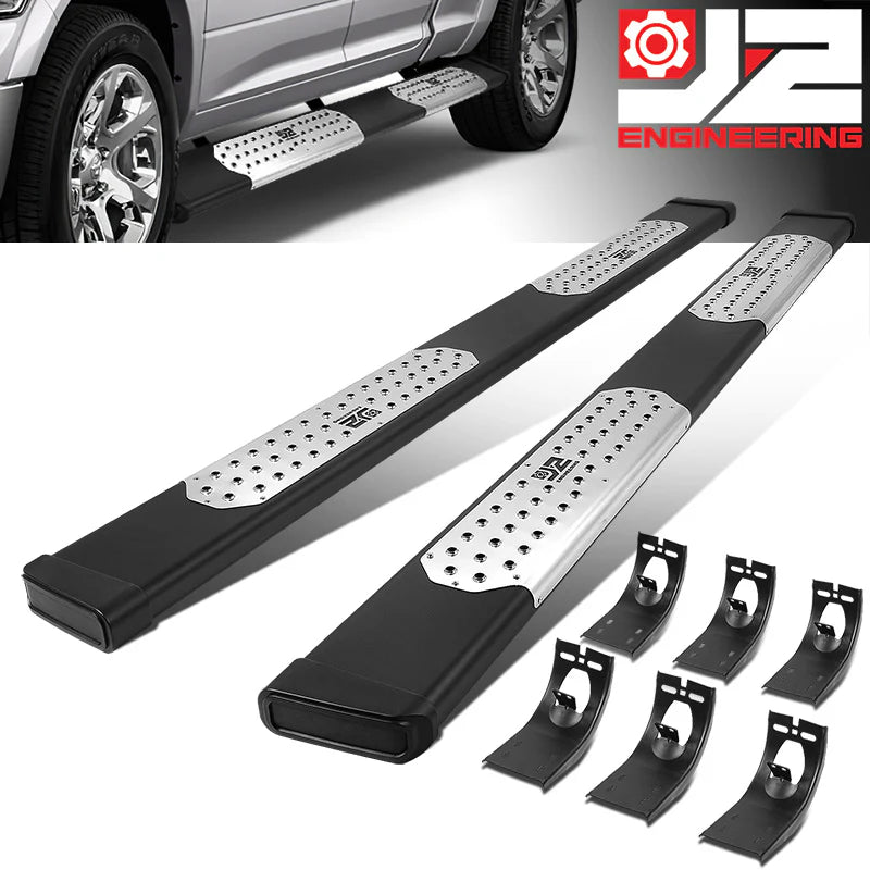 6.5 in. Wide Flat Step Running Boards 11-22 Ram 1500 2500 3500 4Dr Crew Cab
