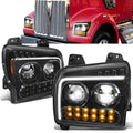 LED DRL Halo Sequential Headlights 19-22 Kenworth W990