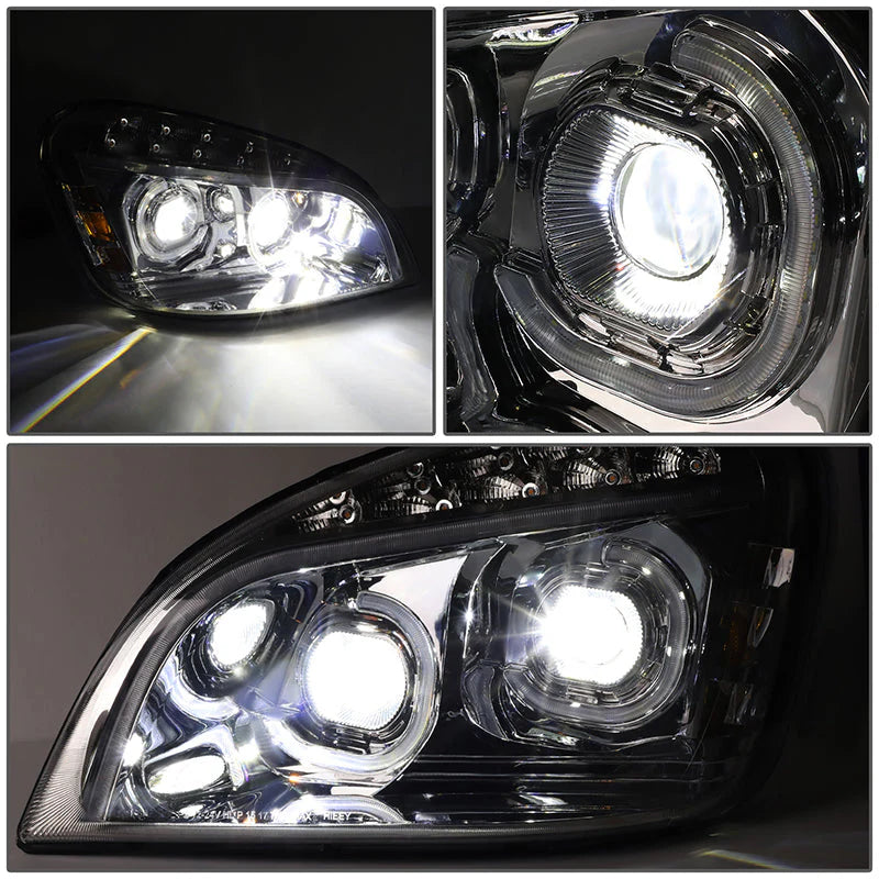 LED DRL Sequential Projector Headlights 08-17 Freightliner Cascadia