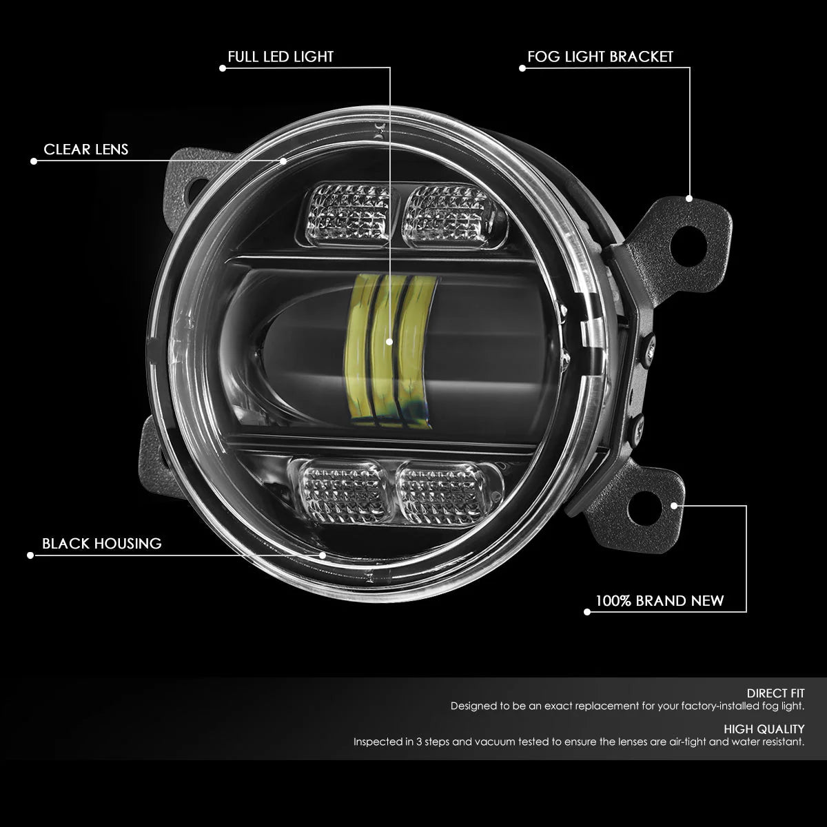 LED Projector Fog Lights w/ Wiring Harnesses 05-22 Ford Ranger, 12-14 Acura TL Honda CR-V