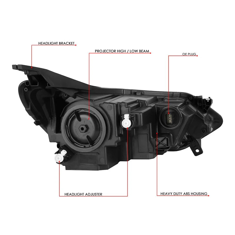 LED DRL Projector Headlights 18-21 Chevy Equinox