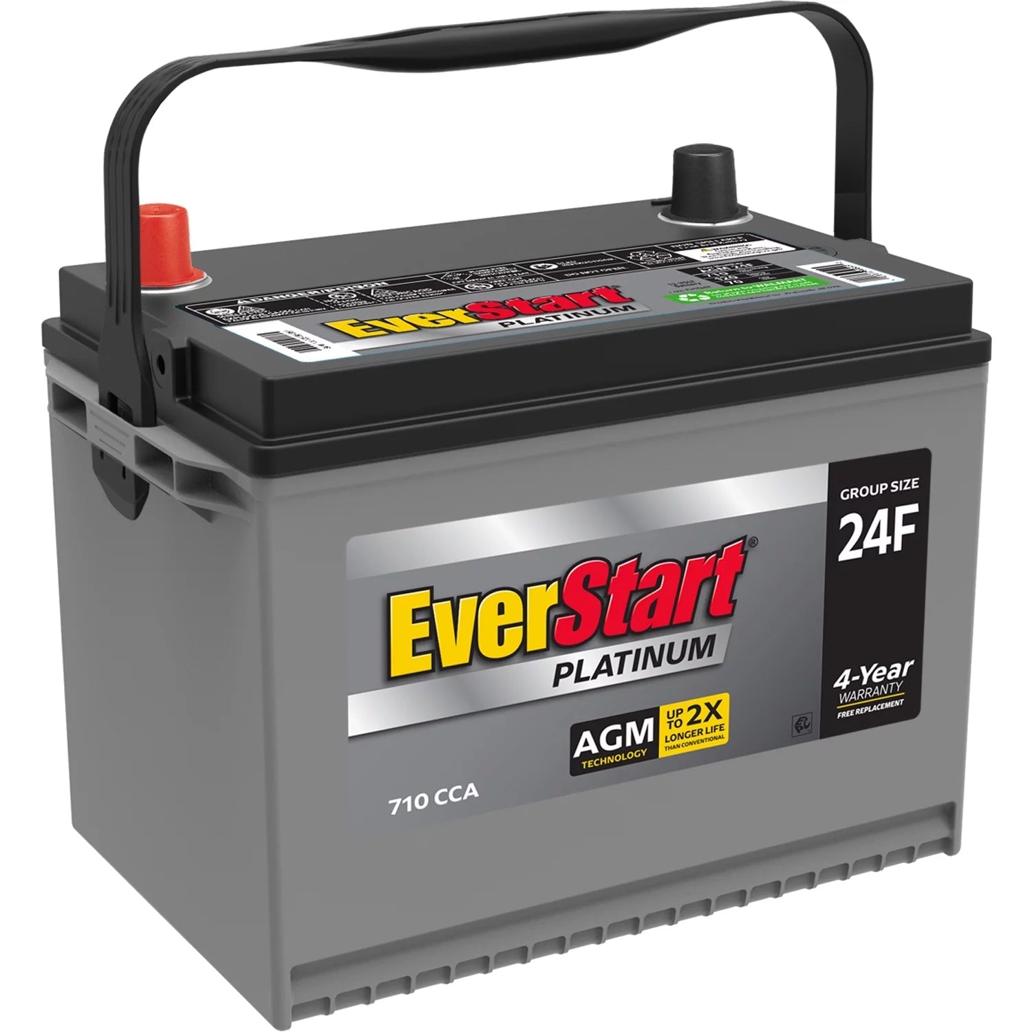 2026 Platinum AGM Automotive Battery, Group Size 24F 12 Volt, 750 CCA – MadeInUSA