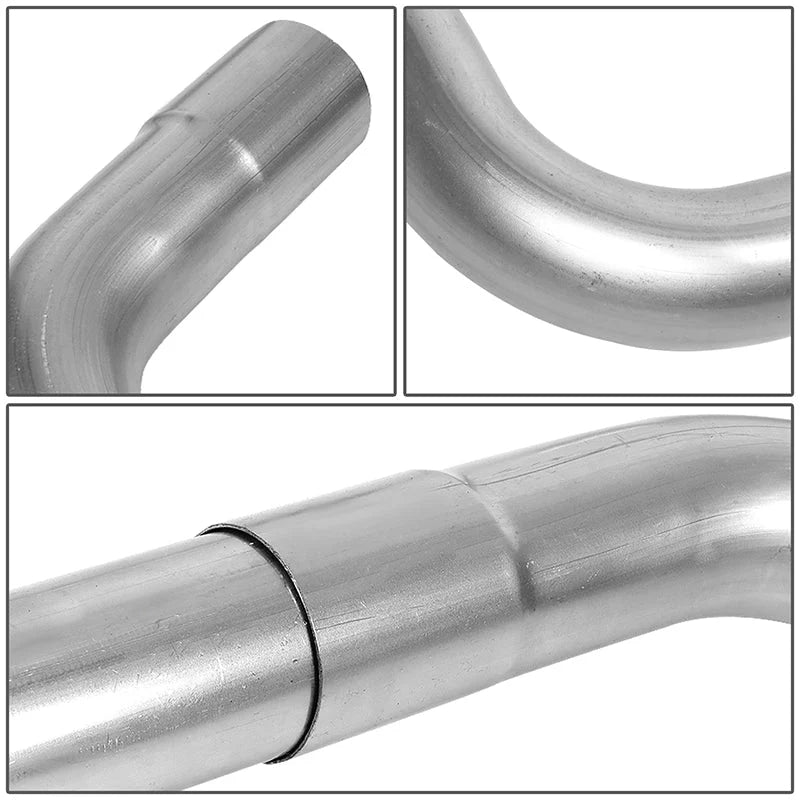 Universal 16Pcs 2.0 in. OD Steel DIY Custom Exhaust Tubing Pipe Straight & Bend Kit
