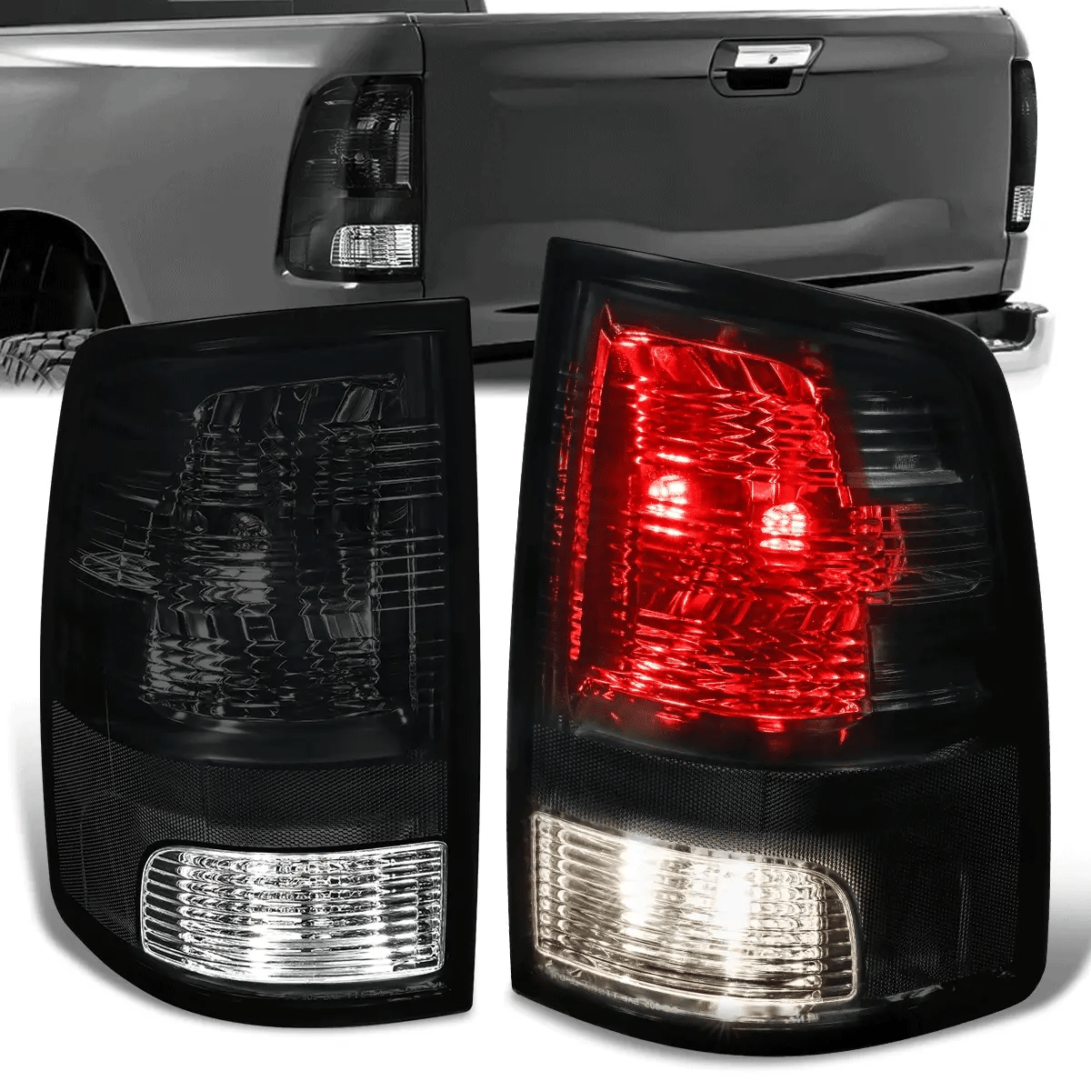 Tail Lights (Smoked) 09-10 Dodge Ram, 11-22 Ram 1500-3500