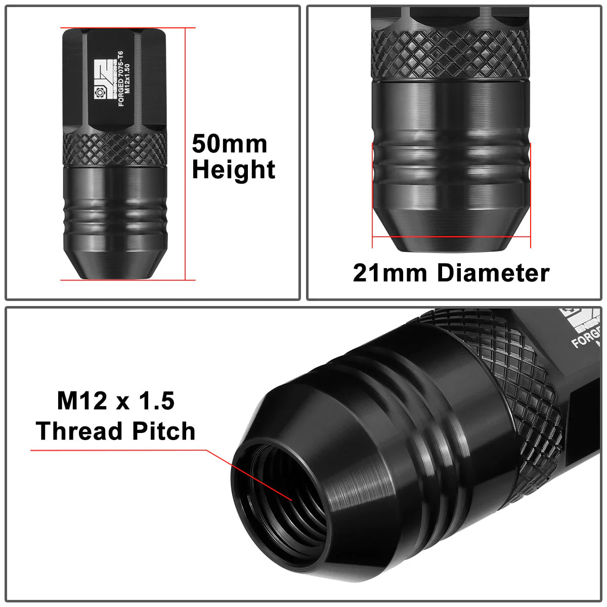 20 Pcs Aluminum Lug Nuts[A Variety of color options] Universal