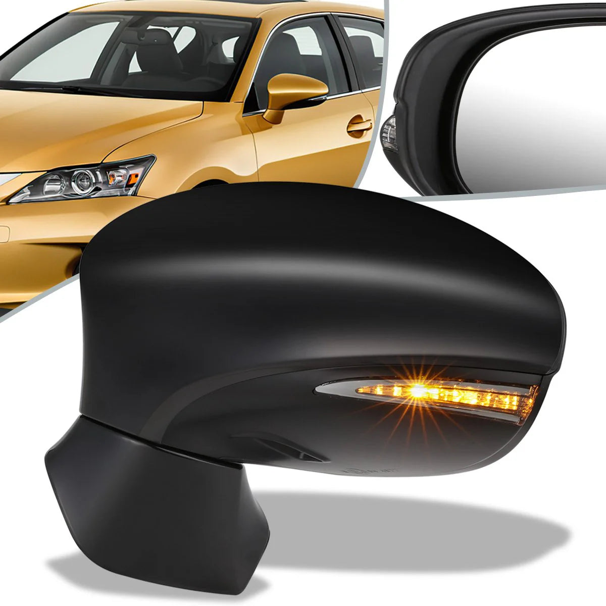 Powered Heated Side View Mirror (Left) 11-17 Lexus CT200H