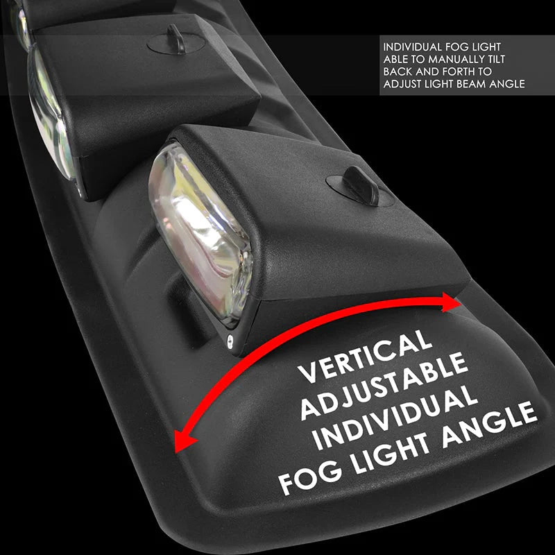 Amber Lens Roof Mounted Fog Light w/ Switch 38 in. X 9 in. X 4 in.