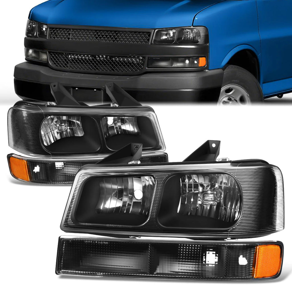Factory Style Headlights 03-23 Chevrolet Express / GMC Savana 1500-4500