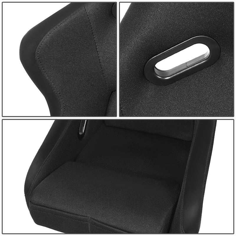 23 W x 18 D x 34 H in. Fiber Glass Bucket Racing Seat Universal