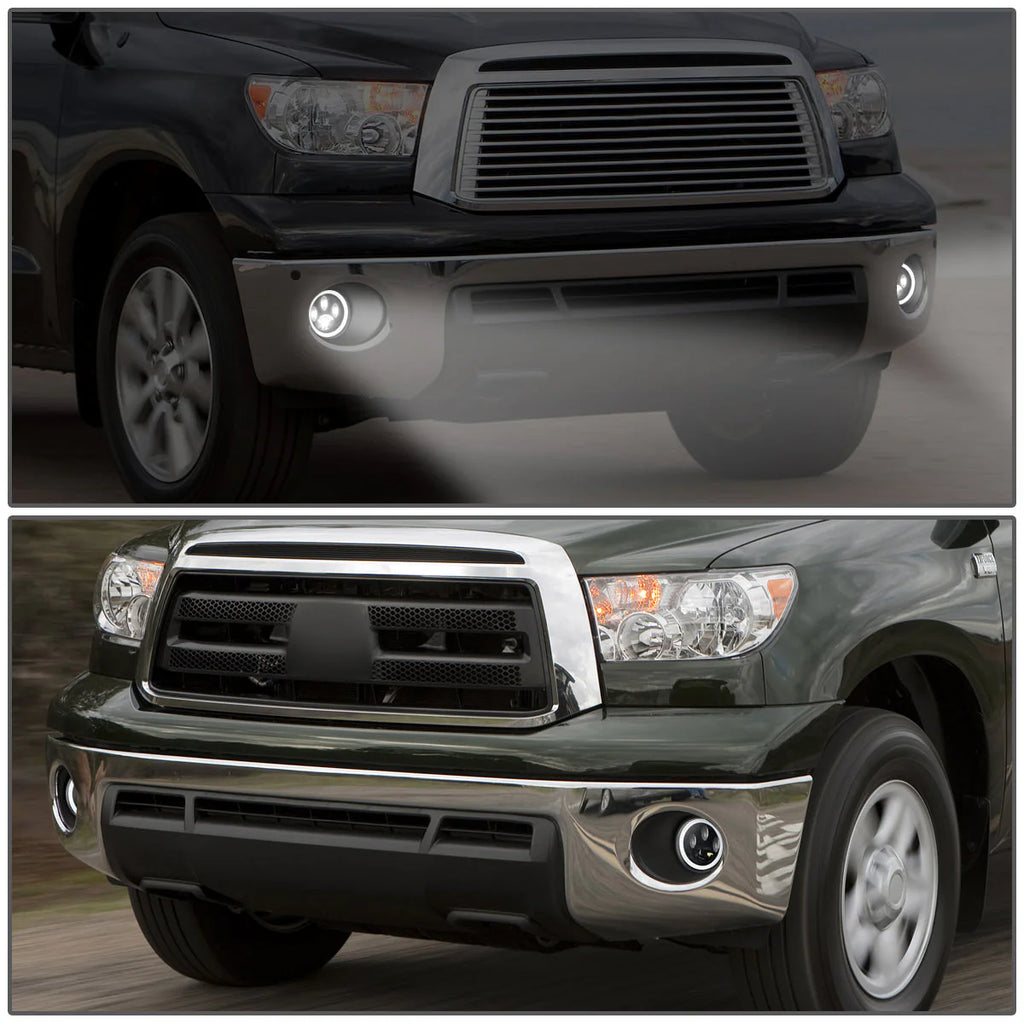 LED Halo Projector Fog Lights w/ Switch Bezels 07-13 Toyota Tundra , 05-11 Tacoma