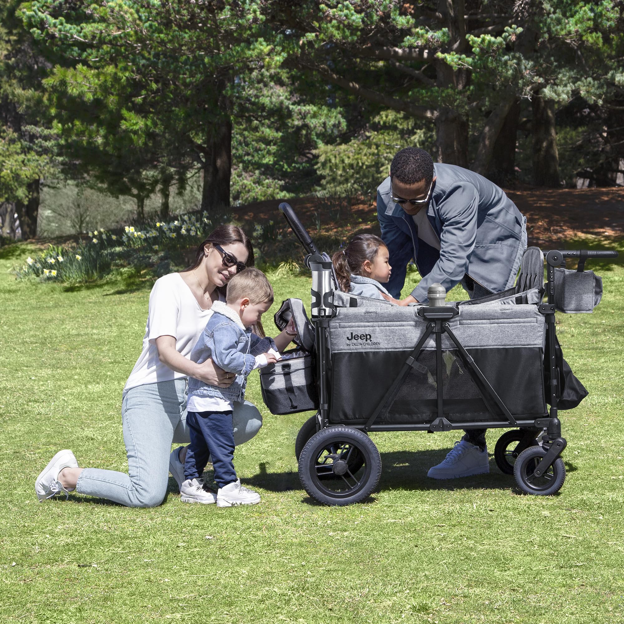 2026 Jeep Wrangler Deluxe 4 Seater Stroller Wagon by Delta Children