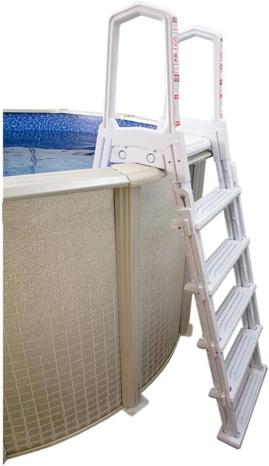 2026 Select Anti-Slip in-Pool Steps | Gray | for Above Ground Swimming Pools | Can Mount to Decks 48′′ to 54′′ H | Safety Stairs Capacity Up to 300 lbs