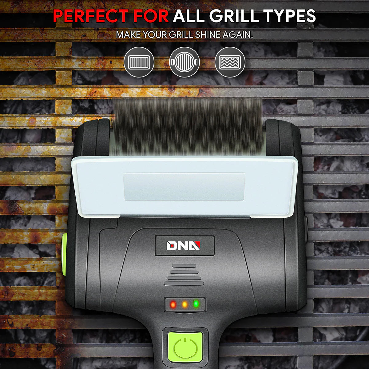 Cordless Power Grill Cleaning Scrub Brush w/Type-C Cable